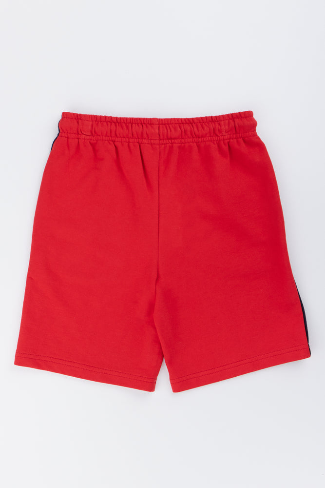 Red Athletic Fleece Shorts (2)