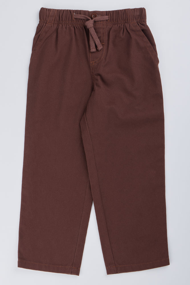 Chocolate Brown Pull On Pants