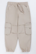 Stone Poplin Cargo Jogger Pants