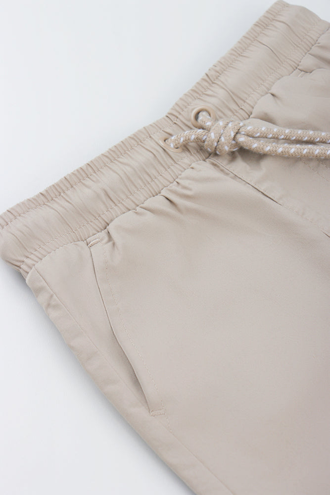 Stone Poplin Cargo Jogger Pants (1)