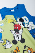 Blue And Lime Mickey Mouse 2 Pack Vests (1)