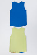 Blue And Lime Mickey Mouse 2 Pack Vests (2)