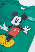 Mickey Mouse Graphic Green T-Shirt (1)