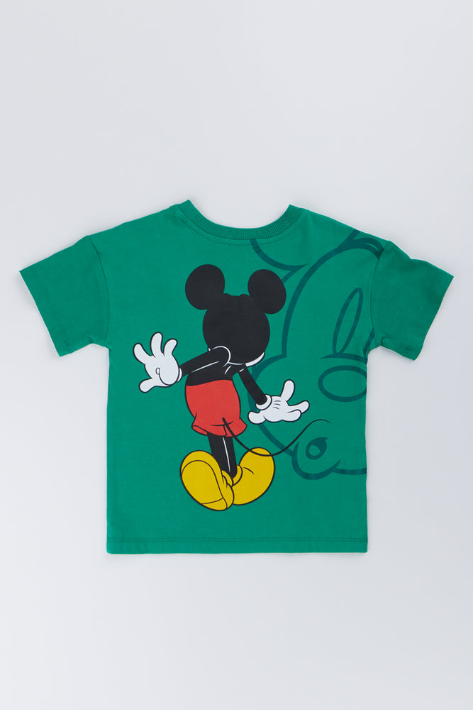 Mickey Mouse Graphic Green T-Shirt (2)