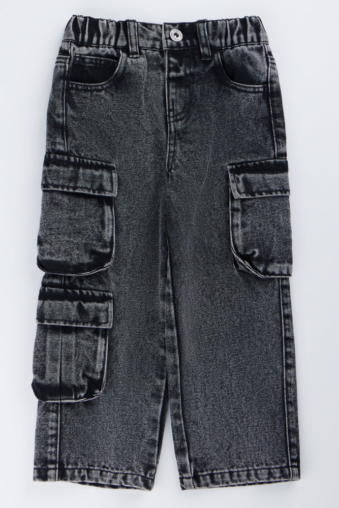 Dark Grey Multi Pocket Jeans