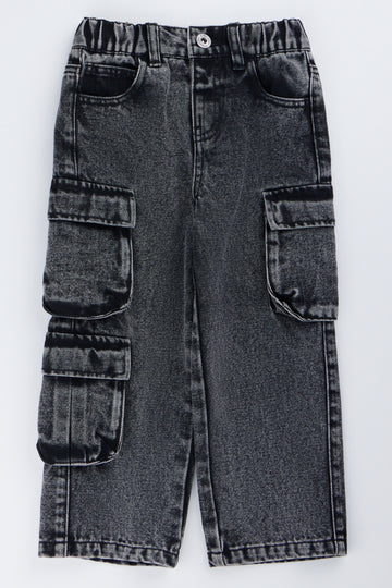 Dark Grey Multi Pocket Jeans