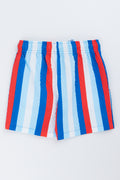 Red & Blue Striped Swim Shorts (2)