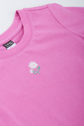 Pink Embroidered Flower T-Shirt (1)