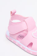 Pink Heart Open Toes Sandals (3)