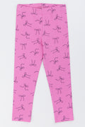 Pink Bow Print Leggings