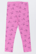 Pink Bow Print Leggings (2)