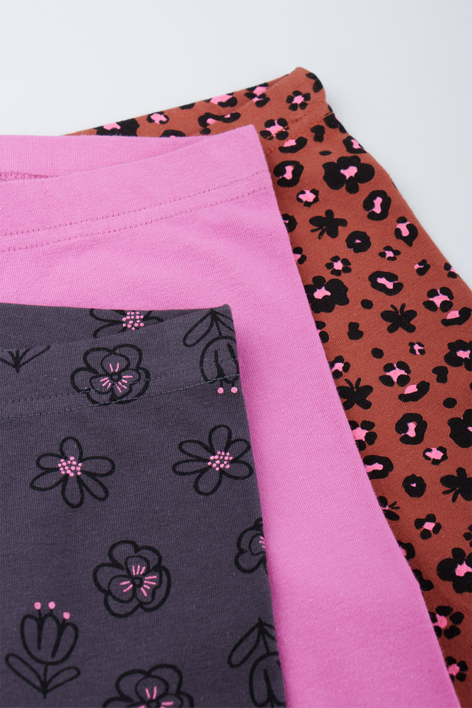 3 Pack Animal Print Shorts (1)