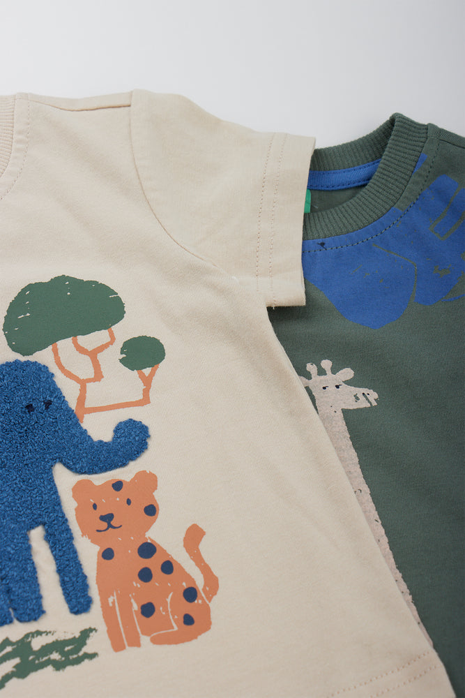 2 Pack Safari Animal T-Shirts (1)