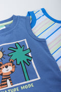 2 Pack Blue & Stripe Vests (1)