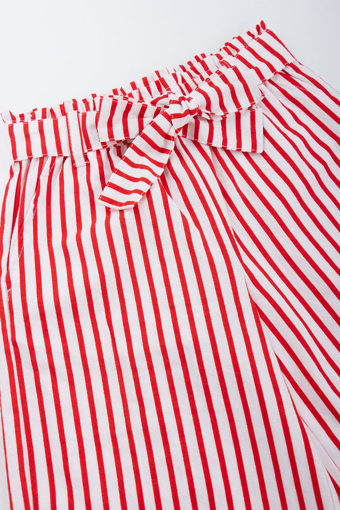 Red Stripe Belted Wideleg Pants (1)