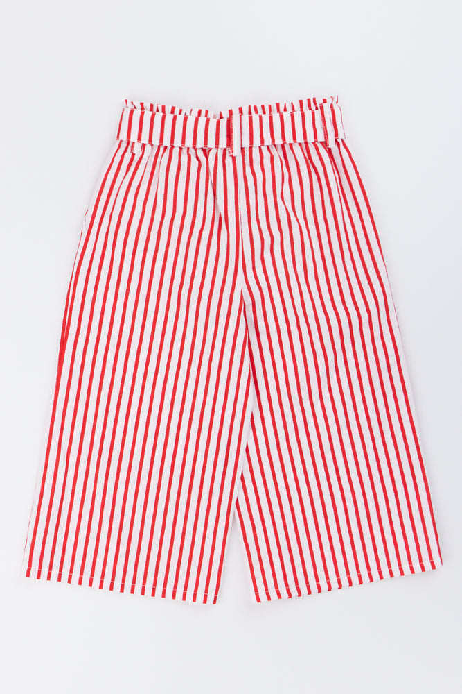 Red Stripe Belted Wideleg Pants (2)
