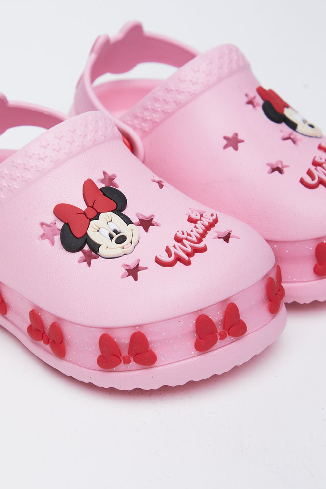 Pink Minnie Mouse Light Up Clogs (2)