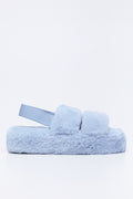 Light Blue Faux Fur Slippers (1)