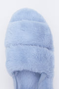 Light Blue Faux Fur Slippers (4)