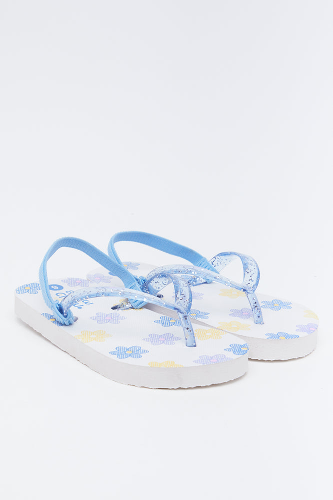 Floral Daisy Flip Flops