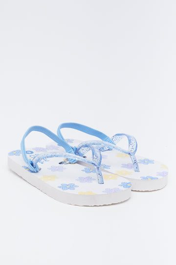 Floral Daisy Flip Flops