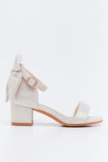 Gold Shimmer Bow Block Heels (1)