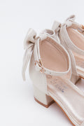 Gold Shimmer Bow Block Heels (3)