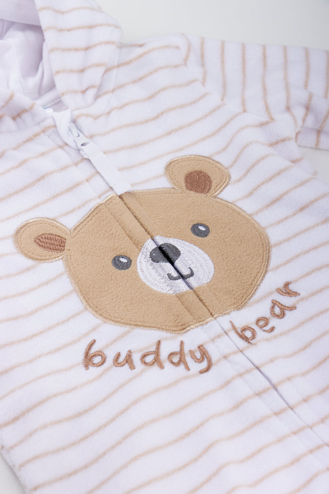 White Stripe Buddy Bear Jumpsuit (1)