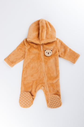Brown Bear Fleece Jumpsuit