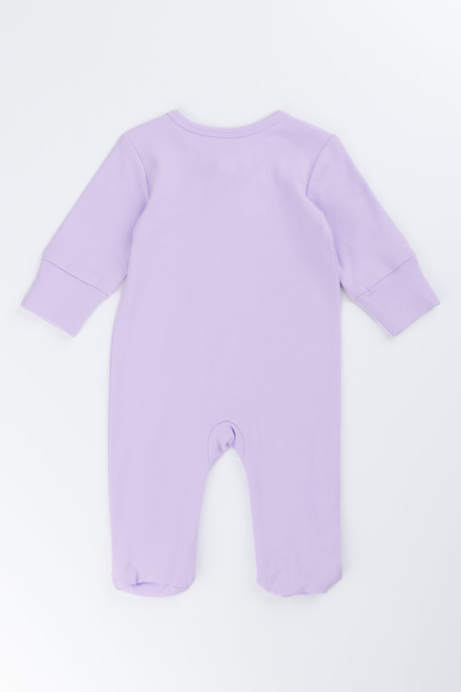 Lilac Cotton Sleepsuit (2)