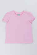 Pink Frill Sleeve T-Shirt