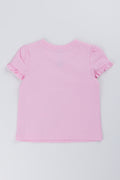 Pink Frill Sleeve T-Shirt (2)