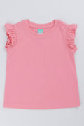 Pink Frill Sleeve Vest