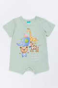 Sage Green Buddy Bear Romper