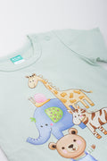 Sage Green Buddy Bear Romper (1)