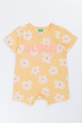 Yellow Floral Baby Romper