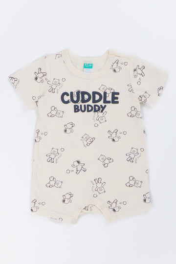 Cream Cuddly Buddy Bear Romper
