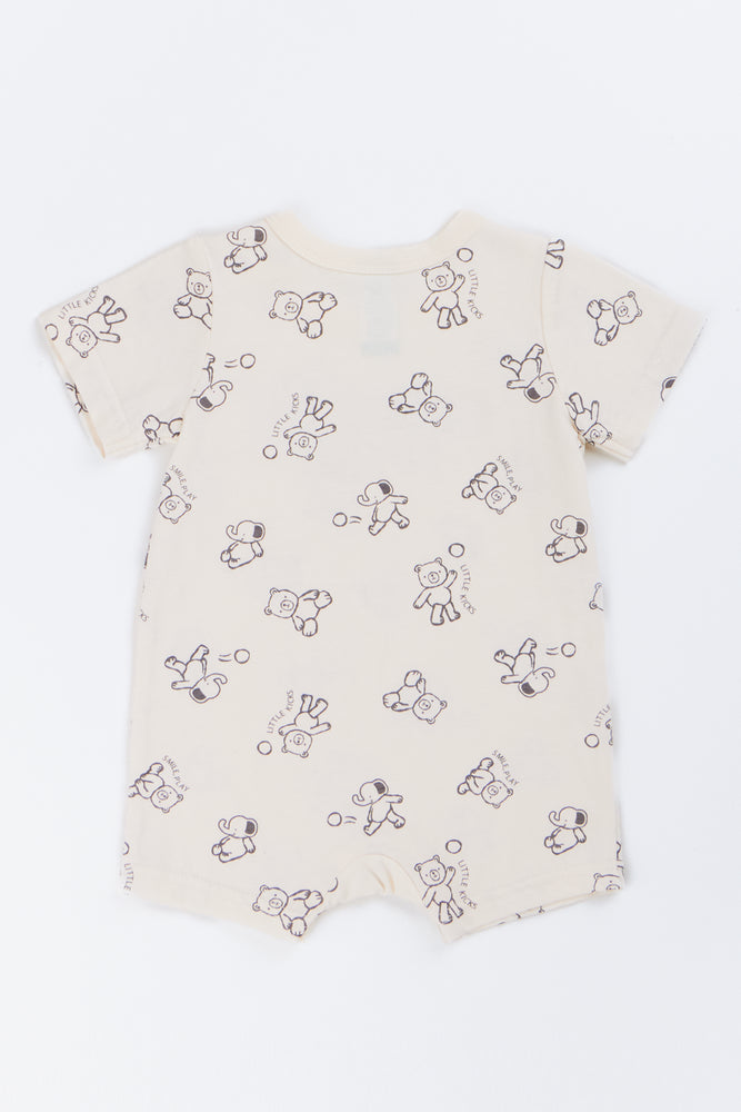 Cream Cuddly Buddy Bear Romper (2)