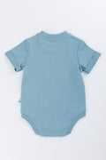 Hello World Baby Romper Blue (2)