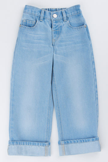 Light Blue Wideleg Denim Jeans
