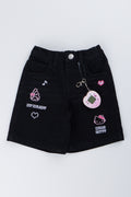 Black My Melody Denim Jort
