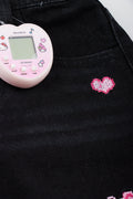 Black My Melody Denim Jort (1)