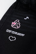 Black My Melody Denim Jort (2)