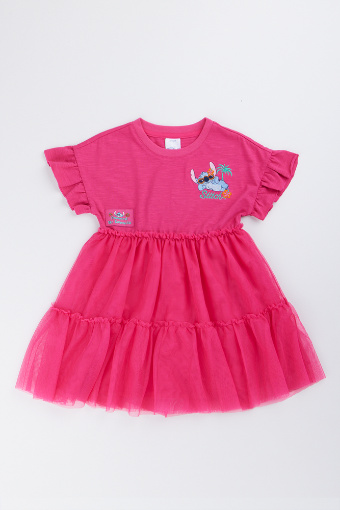 Pink Stitch Tulle Dress