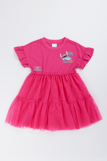 Pink Stitch Tulle Dress