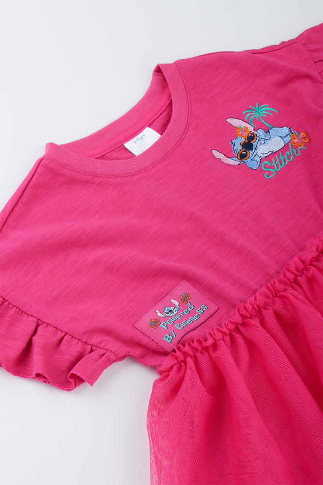 Pink Stitch Tulle Dress (1)