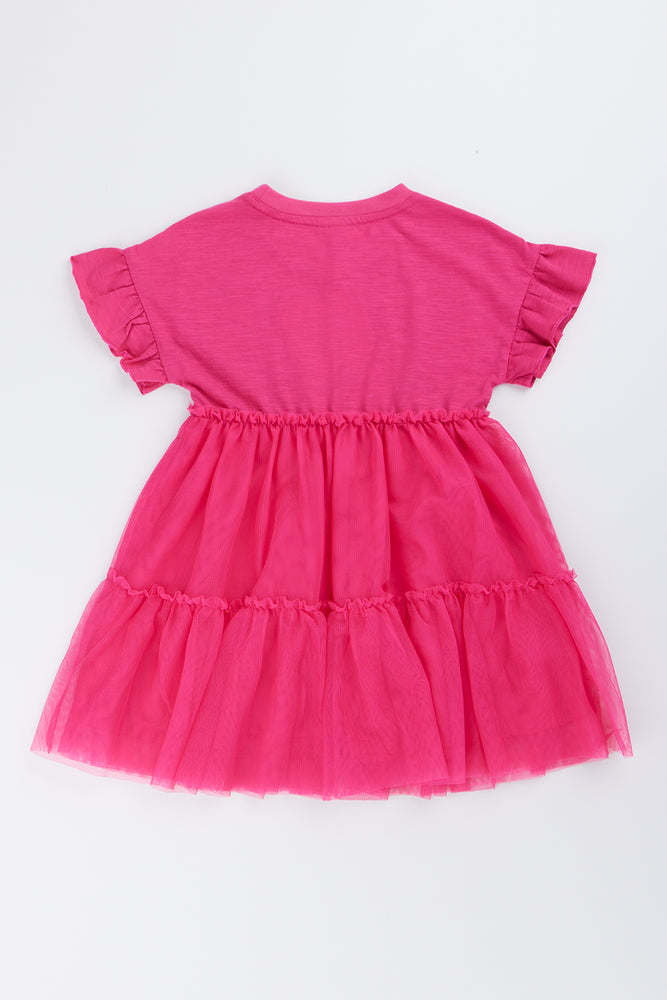 Pink Stitch Tulle Dress (2)