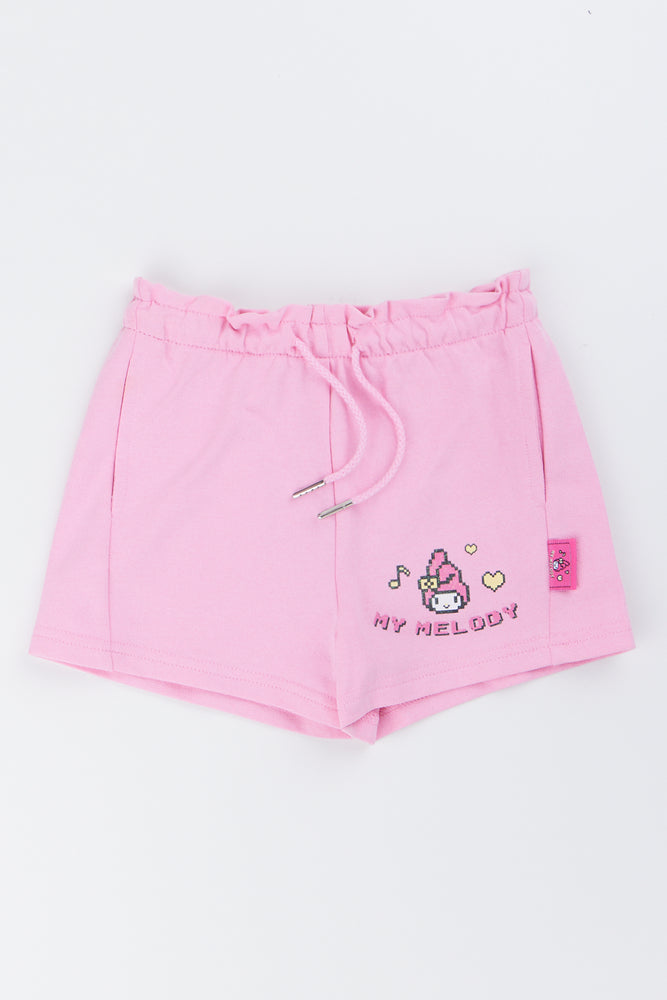 Pink My Melody Fleece Shorts