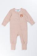 Grow With Me Stone Windowpane Sleepsuit