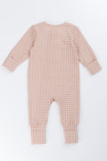 Grow With Me Stone Windowpane Sleepsuit (2)
